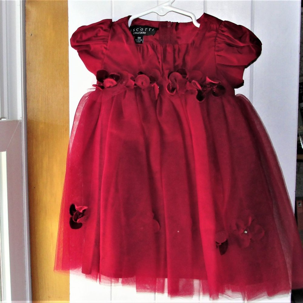 3 for $18...Biscotti Red Frilly Portrait Dress - Picture 6 of 6